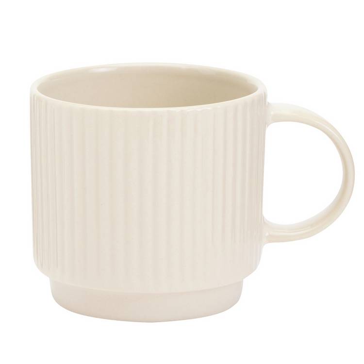 Argos Home stoneware mugs set of 4 cream, UK version