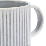 Argos Home stoneware mugs set of 4 ribbed grey 380ml (British brand)