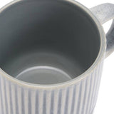 Argos Home stoneware mugs set of 4 ribbed grey 380ml (British brand)