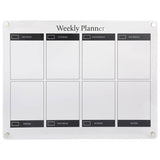 Magnetic acrylic weekly planner for fridge - British product