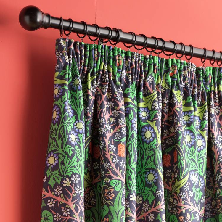Habitat Morris Blackthorn curtains green 117x137cm (British brand)