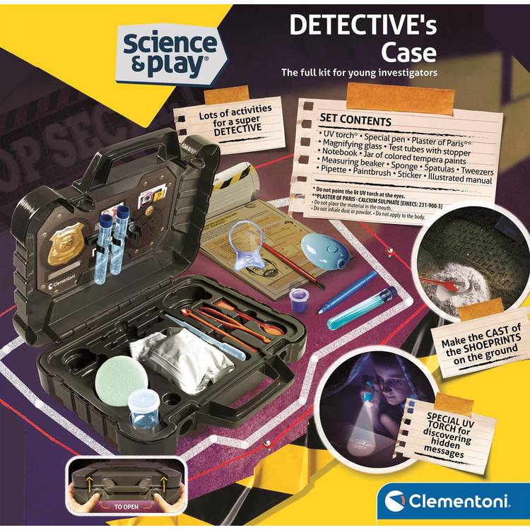 Clementoni forensic detective set for children ages 8 and up - British product