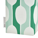 Habitat x Scion large Billow table lamp green faux linen, UK version