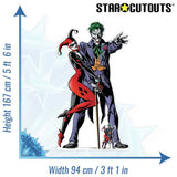 Star Cutouts life-size Harley Quinn and Joker cardboard cutout (British brand)