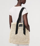 AllSaints Lullah straw paper mesh tote bag, UK version
