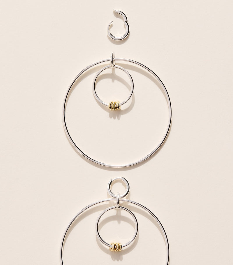 Spinelli Kilcollin Echo hoop earrings sterling silver gold, imported from the UK