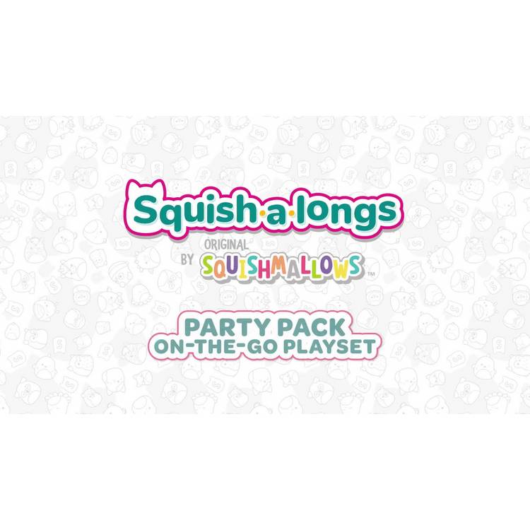 Squish-a-longs Party Pack On-the-Go Playset with Mini-Squish characters - British product