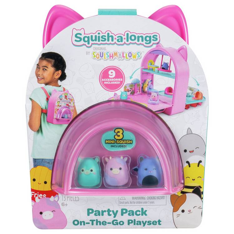 Squish-a-longs Party Pack On-the-Go Playset with Mini-Squish characters - British product