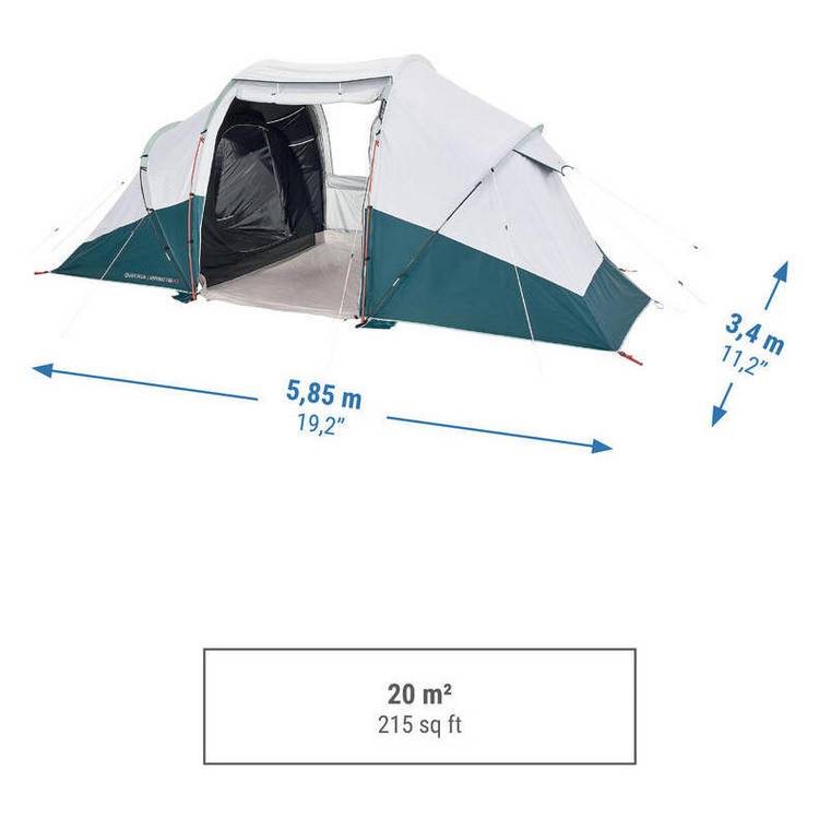 Decathlon 4 person tunnel tent with poles, UK version