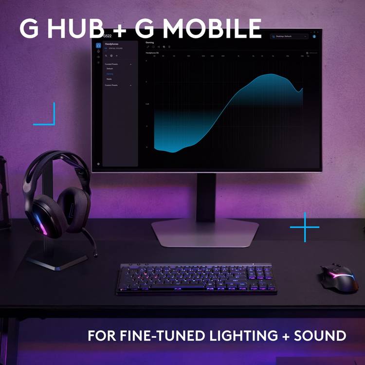 Logitech G522 wireless gaming headset black (British brand)