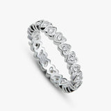 Argos Revere Sterling Silver Cubic Zirconia Heart Band Ring Medium- Buy online at McGrocer