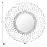 Habitat rattan round mirror wall-mounted 55x55cm - British product