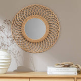 Argos Habitat Rattan Round Wall Mirror - 55x55cm- Buy online at McGrocer