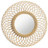 Habitat rattan round mirror wall-mounted 55x55cm - British product