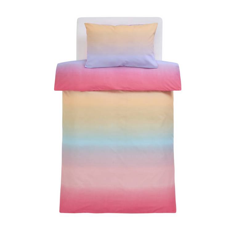 Argos Home rainbow gradient kids bedding set single - British product