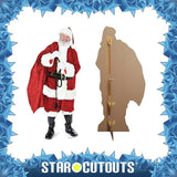Star Cutouts lifesize Santa cardboard cutout with sack - British product