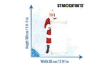Star Cutouts life-size Santa cardboard cutout with blank sign (British brand)