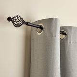 Argos Home black extendable curtain pole 120-210cm, imported from the UK