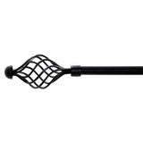 Argos Home black extendable curtain pole 120-210cm, imported from the UK