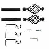 Argos Home black extendable curtain pole 120-210cm, imported from the UK