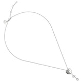 Radley silver plated heart lariat pendant necklace 51cm, imported from the UK