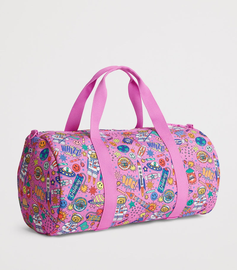 Harrods Pop Rocket Duffle Bag with bold print - British product