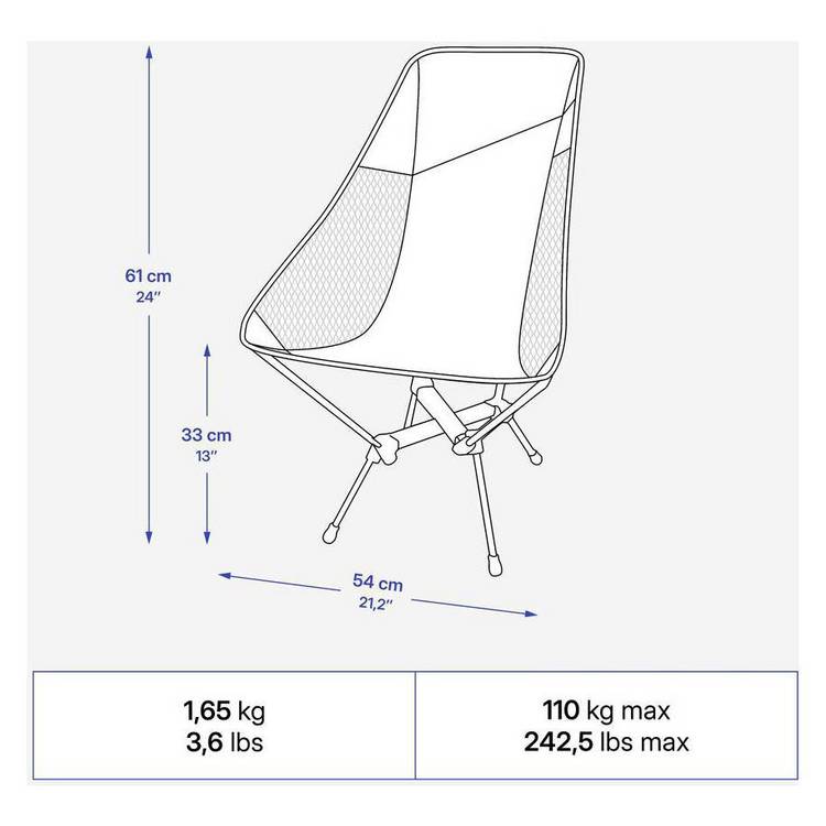 Decathlon low chair MH500 XL, UK version