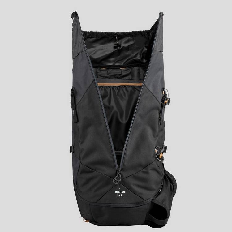 Decathlon men's trekking backpack black 50L (British brand)