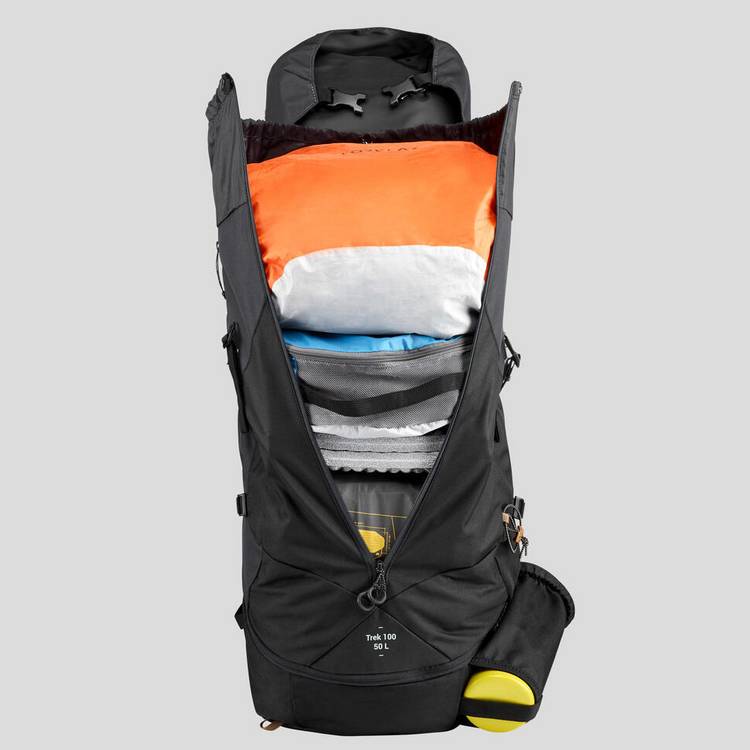 Decathlon men's trekking backpack black 50L (British brand)