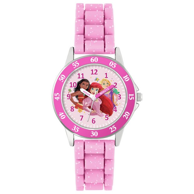 Disney kids pink time teacher watch 33mm (British brand)