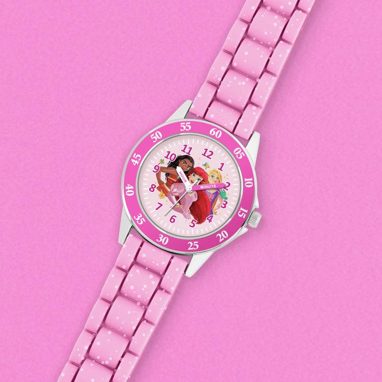 Disney kids pink time teacher watch 33mm (British brand)