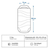 Decathlon 2-in-1 cotton sleeping bag 5°C - British product