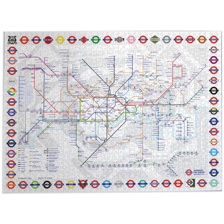 Gibsons jigsaw puzzle Tube map 1000 pieces (British brand)
