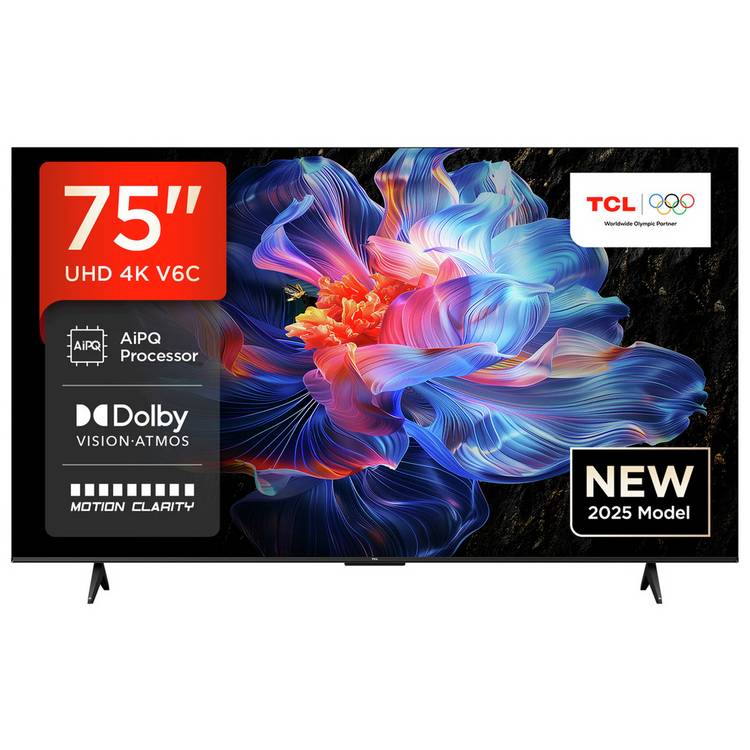 TCL 75V6C-UK 75 inch Smart 4K TV - British product