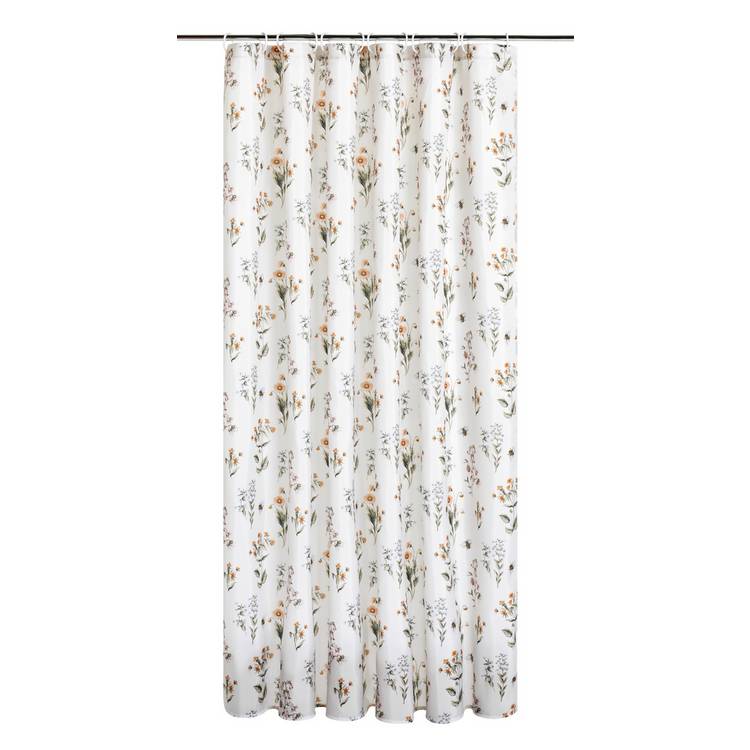 Argos Home bee print shower curtain 180cm, UK version