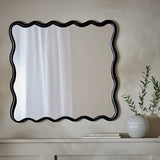 Habitat wavy wall mirror black 60x57cm (British brand)
