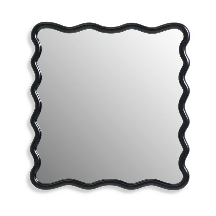 Habitat wavy wall mirror black 60x57cm (British brand)