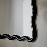 Habitat wavy wall mirror black 60x57cm (British brand)