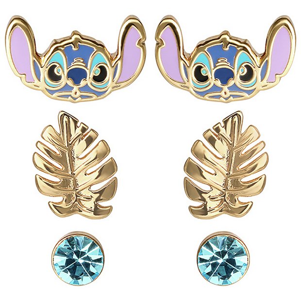 Disney Lilo & Stitch earring set pack of 3, imported from the UK