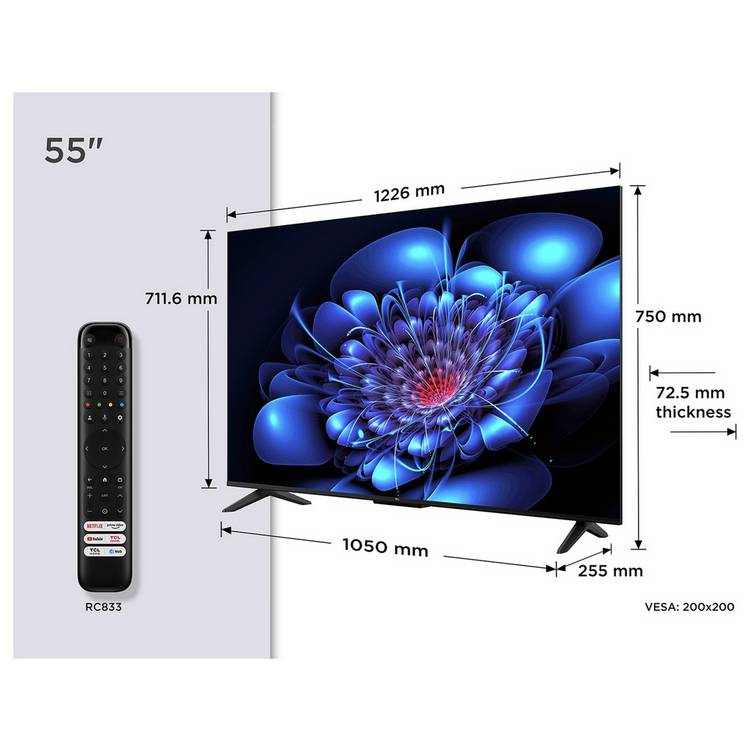 TCL 55P6K 55-inch 4K Smart TV (British brand)
