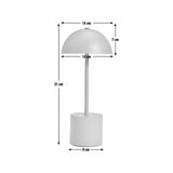 Habitat rechargeable mushroom LED table lamp taupe 31cm (British brand)