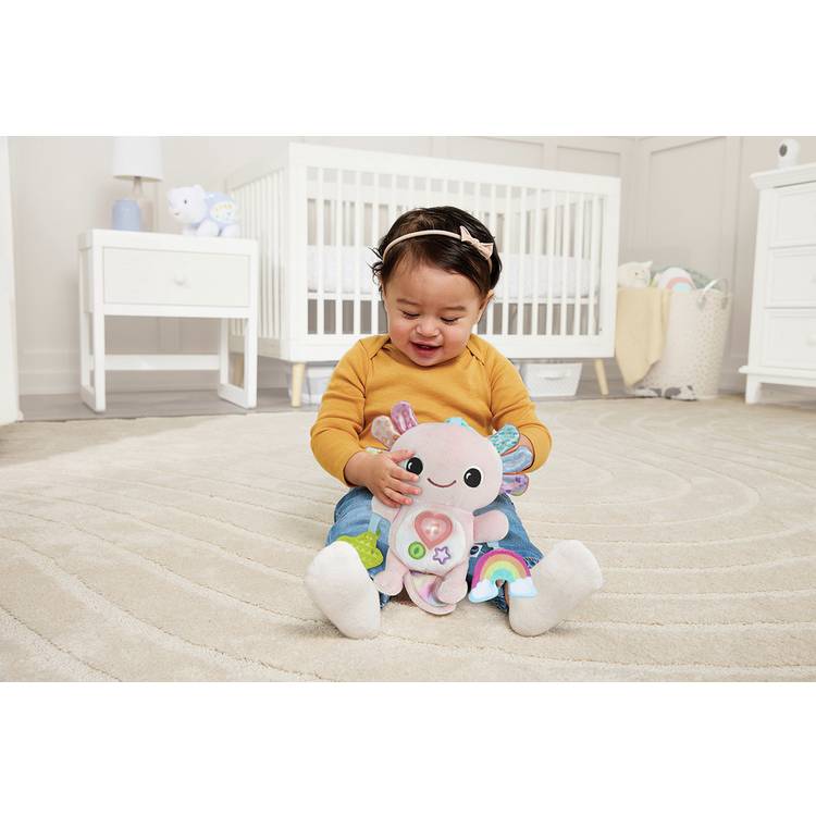 VTech Rainbow Lights Axolotl plush baby toy, imported from the UK