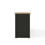 GFW Lancaster shoe storage cabinet in Black and Oak - British product