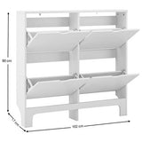 GFW narrow shoe storage cabinet white - British product