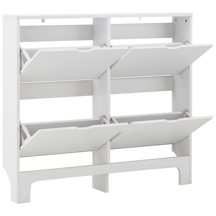 GFW narrow shoe storage cabinet white - British product