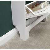 GFW narrow shoe storage cabinet white - British product
