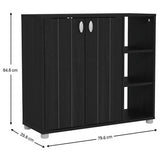 GFW shoe storage cabinet 2 door black finish, UK version