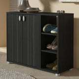 GFW shoe storage cabinet 2 door black finish, UK version