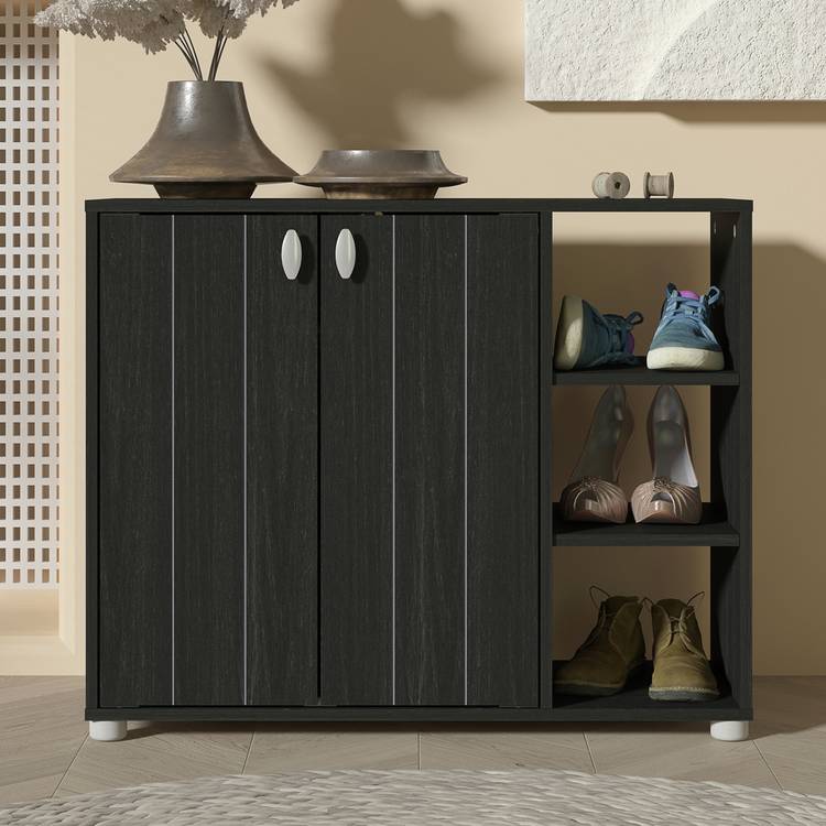 GFW shoe storage cabinet 2 door black finish, UK version