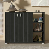 GFW shoe storage cabinet 2 door black finish, UK version